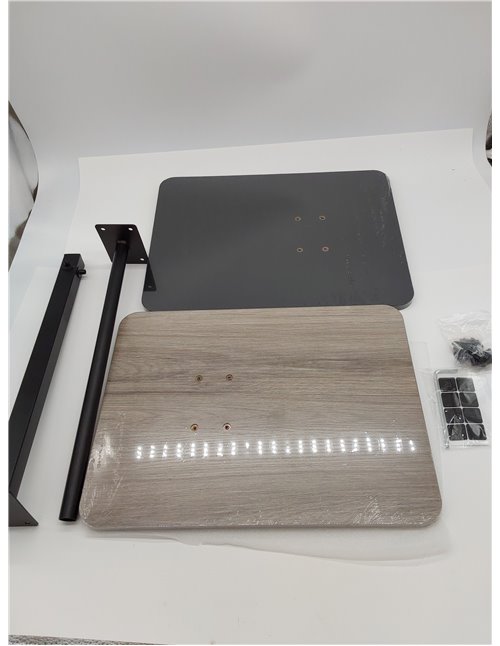 NiHome mesa y auxiliar en forma de C de madera, altura ajustable, giratoria 360°, para sofá y cama, portátil para salón y dormit