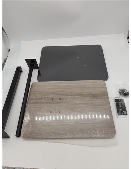 NiHome mesa y auxiliar en forma de C de madera, altura ajustable, giratoria 360°, para sofá y cama, portátil para salón y dormit