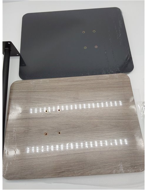 NiHome mesa y auxiliar en forma de C de madera, altura ajustable, giratoria 360°, para sofá y cama, portátil para salón y dormit
