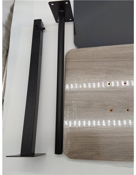 NiHome mesa y auxiliar en forma de C de madera, altura ajustable, giratoria 360°, para sofá y cama, portátil para salón y dormit