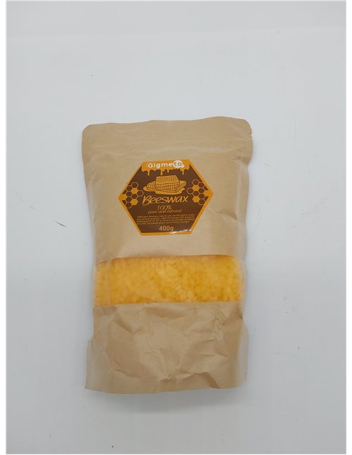 Gigmeta Pastillas de cera de abejas, 100% cera de abejas natural, 400 g, ideal para cosméticos, velas, cremas, ungüentos, jabone