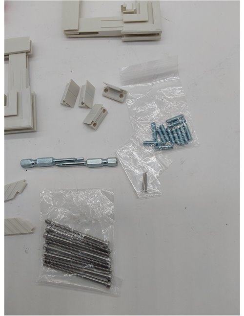 Windhager Juego de Conectores de Esquina para mosquitera, Marco Tensor para Ventanas y Puertas de plástico, Color Blanco, 03534