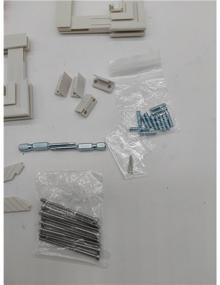 Windhager Juego de Conectores de Esquina para mosquitera, Marco Tensor para Ventanas y Puertas de plástico, Color Blanco, 03534