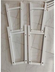 Amazon Basics Juego de 2 taburetes de cocina de madera maciza, taburete de bar corto, silla de comedor, fácil montaje, moderno,  2