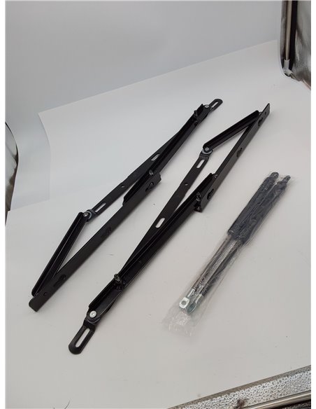 amuéblate online - Pack de Sistema Completo de Elevación Hidráulicos Profesional para Canapés, Incluye Bisagras Pistones Tornill