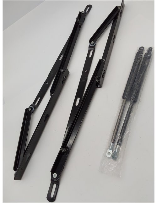 amuéblate online - Pack de Sistema Completo de Elevación Hidráulicos Profesional para Canapés, Incluye Bisagras Pistones Tornill