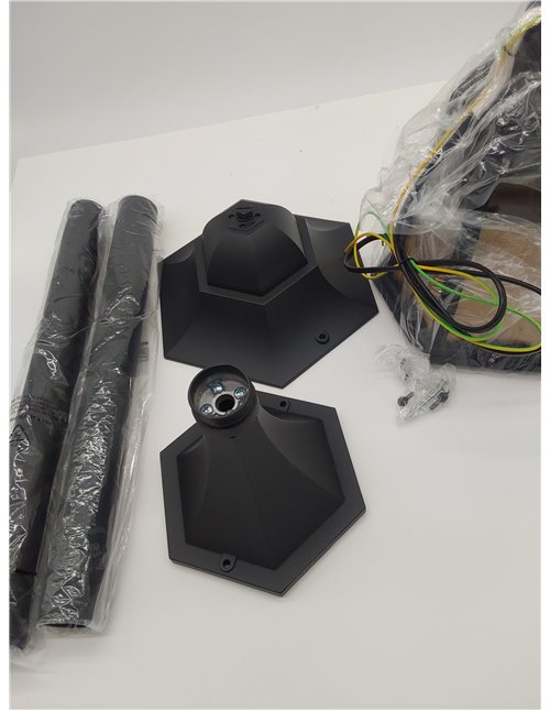 Smartwares 10.009.16 Farol clásico, aluminio/cristal, Negro, 1.25 m