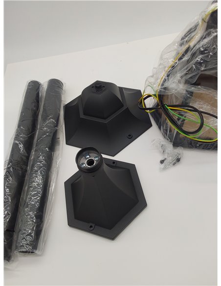 Smartwares 10.009.16 Farol clásico, aluminio/cristal, Negro, 1.25 m