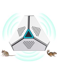 Ultrasonidos para ratas 2025 murciélagos, repelente para ratones, repelente portátil para roedores por ultrasonidos, con luz LED