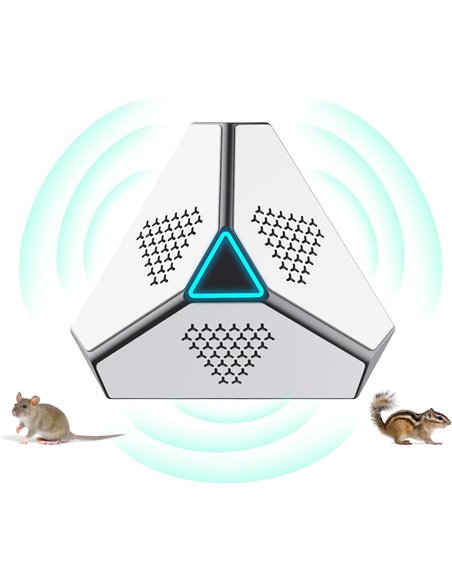 Ultrasonidos para ratas 2025 murciélagos, repelente para ratones, repelente portátil para roedores por ultrasonidos, con luz LED