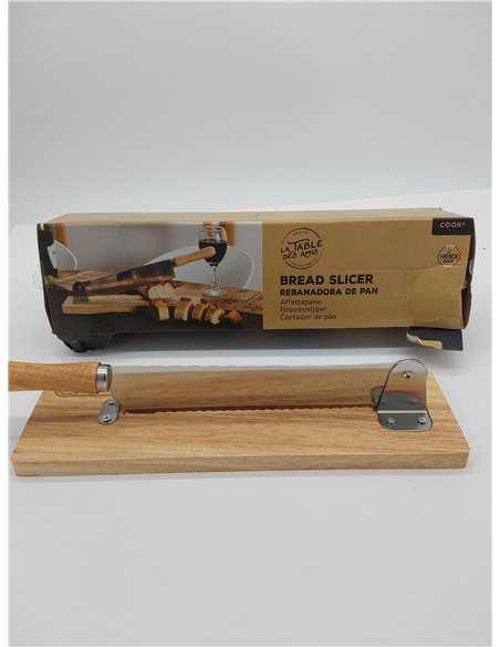 CMP IBERICA Totally Addict KD3159 La Sélection - Cortadora manual de pan (madera y acero inoxidable, color beige y gris, 2.8 x 3