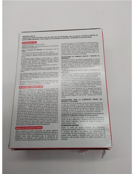 Protect Home Raticida en Bloques de Alta eficacia y atracción, Zonas humedas, Ratas y Ratones, 15 x 20gr, (300gr, Rojo, 300 G