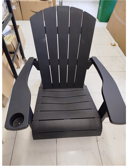 Keter Alpine Adirondack - Sillas de resina para exteriores con portavasos, perfectas para playa, piscina y asientos de hogueras