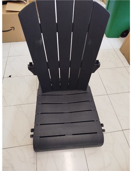 Keter Alpine Adirondack - Sillas de resina para exteriores con portavasos, perfectas para playa, piscina y asientos de hogueras