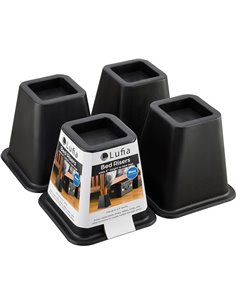 Lufia Elevadores de Muebles de Cama, Elevadores de Cama Resistentes de 15 cm para Sofá, Mesa, Silla o Escritorio, Juego de 4 Ele