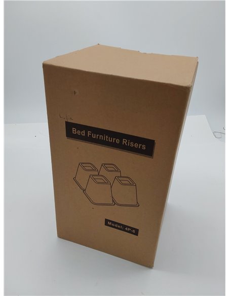Lufia Elevadores de Muebles de Cama, Elevadores de Cama Resistentes de 15 cm para Sofá, Mesa, Silla o Escritorio, Juego de 4 Ele