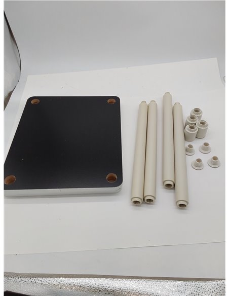 Furinno Just-Mesa Auxiliar Turn-N-Tube de 3 Niveles, Paquete de 1, Blanco/Espresso