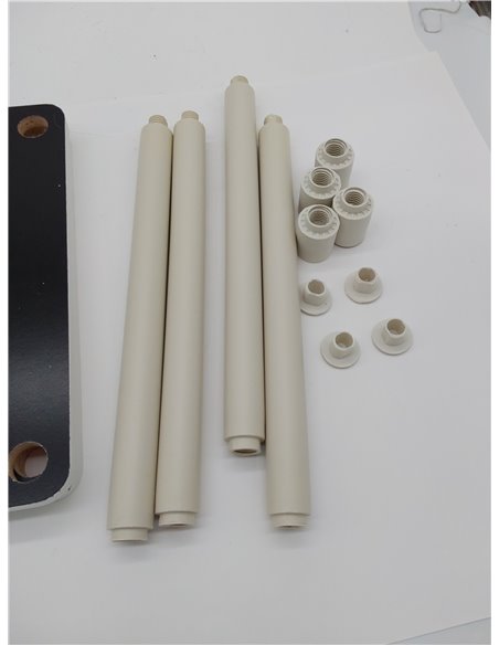 Furinno Just-Mesa Auxiliar Turn-N-Tube de 3 Niveles, Paquete de 1, Blanco/Espresso