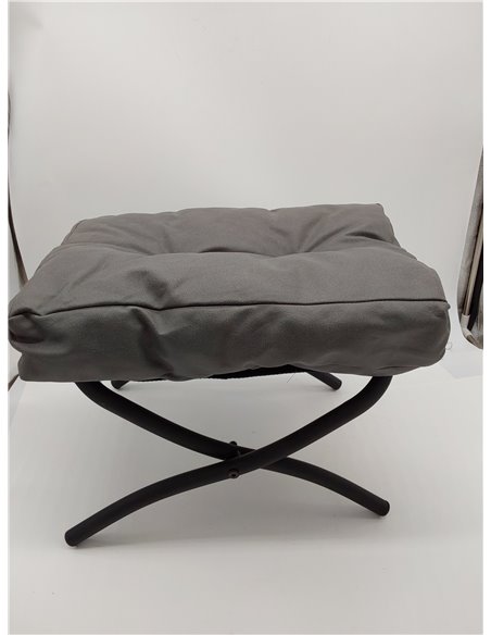 IBUYKE 11.8” H Reposapiés Plegable, Rectangular Reposapiés Taburete Acento Otomana para Silla Perezosa, Moderno Reposapiés Portá