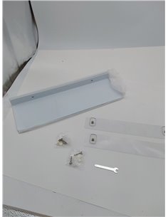 2 Piezas Baldas Pared Blanca - Estanterias de Pared de Aluminio con Superficie Pintada al Horno, 40cm Estantes Flotantes sin Tal 2