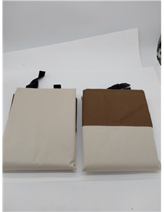 Amazon Basics Conjunto De 2 Funda protectora para silla de comedor (2 unidades), Beis+bronceado 2