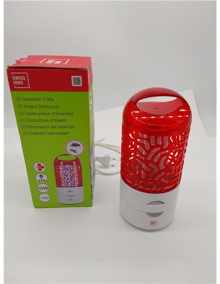 SWISSINNO Trampa para Insectos 10 Watt LED - Lámpara para Mosquitos, Trampa para Moscas - Desinfectante de Insectos, Protección 