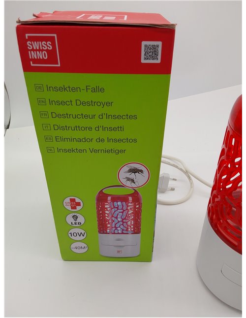 SWISSINNO Trampa para Insectos 10 Watt LED - Lámpara para Mosquitos, Trampa para Moscas - Desinfectante de Insectos, Protección 
