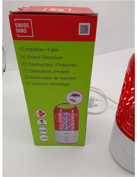 SWISSINNO Trampa para Insectos 10 Watt LED - Lámpara para Mosquitos, Trampa para Moscas - Desinfectante de Insectos, Protección 