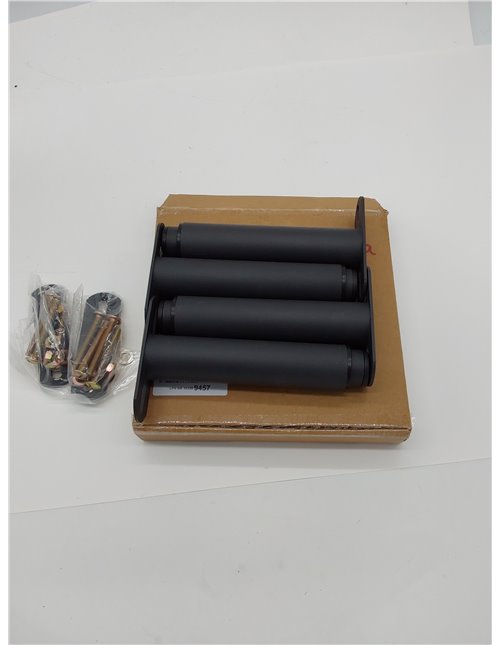 4Pcs Patas de Cama Ajustable, Pies Negros para Gabinete de Acero Espesante 18-33cm Soporte para Muebles DIY Mesa o Sofá