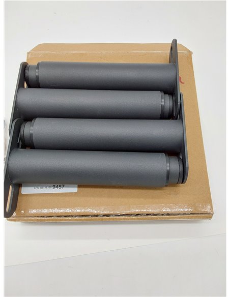 4Pcs Patas de Cama Ajustable, Pies Negros para Gabinete de Acero Espesante 18-33cm Soporte para Muebles DIY Mesa o Sofá