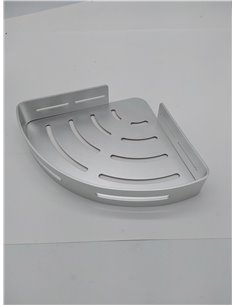 GRICOL Estantería esquinera para ducha, sin agujeros, de metal con 2 ganchos, estante para ducha, con adhesivo, para baño y coci 2