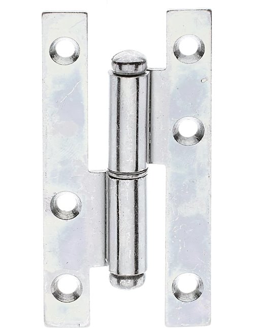 Alberts 340919 Bisagra universal, A la izquierda o a la derecha, Galvanizado Sendzimir, 94 x 45 mm