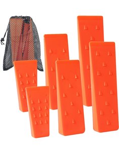 6 Pack Tree Felling Wedges with Spikes for Safe Tree Cutting. 6 Felling Dogs to Guide Trees Stabilize and Safely to Ground for L