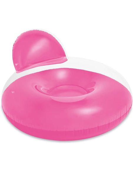 Intex Pillow-Back Lounge - Aufblasbarer Schwimmsessel - 137 x 122 cm - Farblich, Vinyl