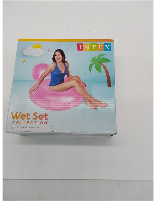 Intex Pillow-Back Lounge - Aufblasbarer Schwimmsessel - 137 x 122 cm - Farblich, Vinyl
