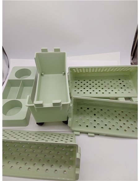 Carrito móvil multiusos para libros de estudiantes con estante para revistas y estante de almacenamiento de artículos diversos, 