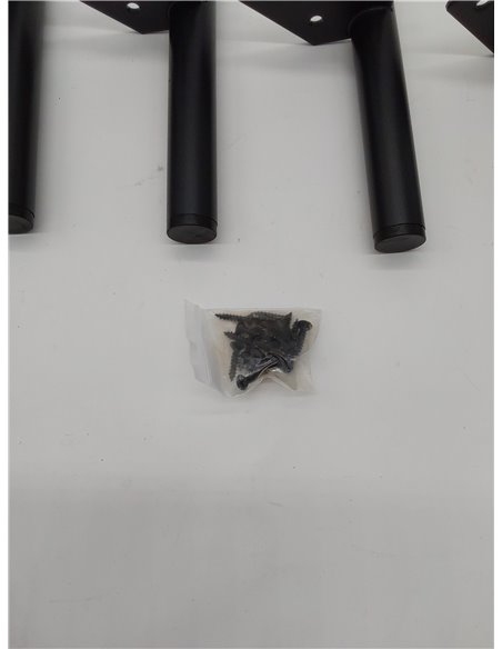 Patas para muebles de 13 cm, metal negro, patas de mesa de metal, capacidad de carga de hasta 800 kg, adecuadas para sofá, mesa 