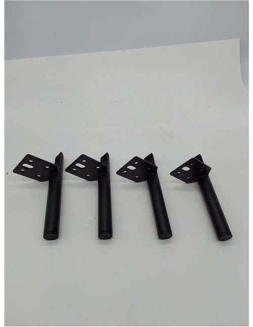Patas para muebles de 13 cm, metal negro, patas de mesa de metal, capacidad de carga de hasta 800 kg, adecuadas para sofá, mesa 