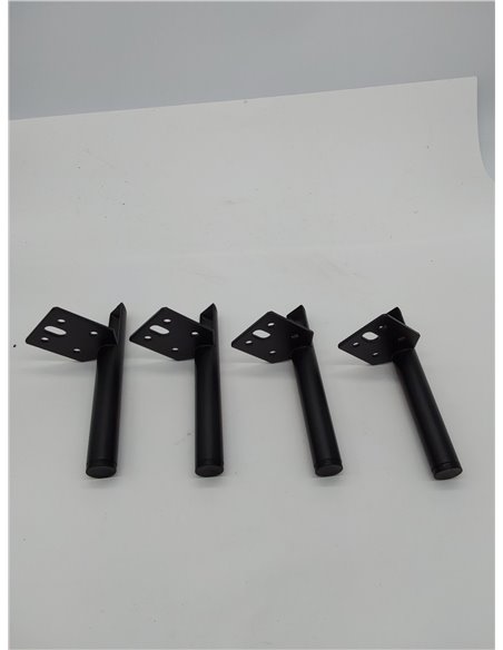 Patas para muebles de 13 cm, metal negro, patas de mesa de metal, capacidad de carga de hasta 800 kg, adecuadas para sofá, mesa 