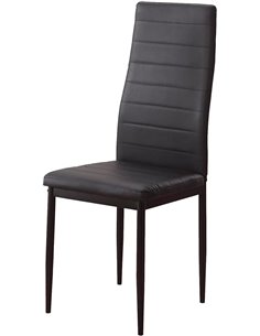SHIITO | Dining and Living Room Chair | Upholstered in Black | Emily Model