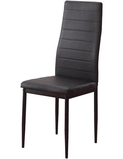 SHIITO | Dining and Living Room Chair | Upholstered in Black | Emily Model