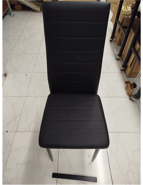 SHIITO | Dining and Living Room Chair | Upholstered in Black | Emily Model