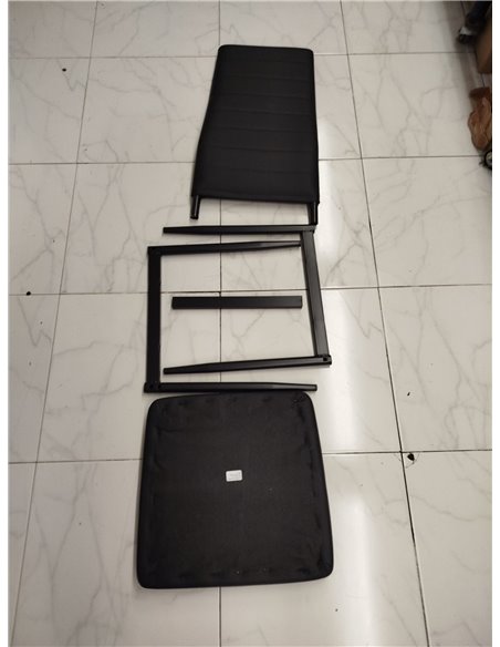 SHIITO | Dining and Living Room Chair | Upholstered in Black | Emily Model