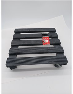 Metafranc 825300 - Rodillo para Plantas (300 x 300 mm, Capacidad de Carga de 60 kg, Placa de Pino estriada, Color Gris (Estriado 2