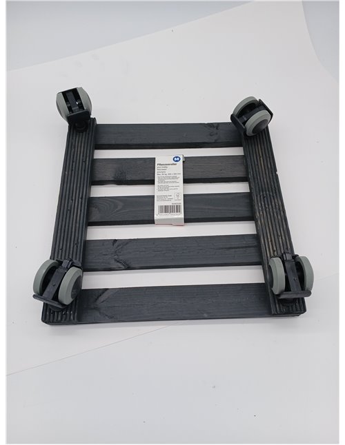 Metafranc 825300 - Rodillo para Plantas (300 x 300 mm, Capacidad de Carga de 60 kg, Placa de Pino estriada, Color Gris (Estriado