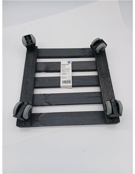 Metafranc 825300 - Rodillo para Plantas (300 x 300 mm, Capacidad de Carga de 60 kg, Placa de Pino estriada, Color Gris (Estriado