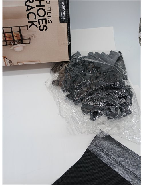 edihome, Zapatero Estrecho, 10 Niveles, (33 x 33 x 173 cm), Organizador Zapatos, Zapateros Estrechos y Altos, de Plastico, Verti