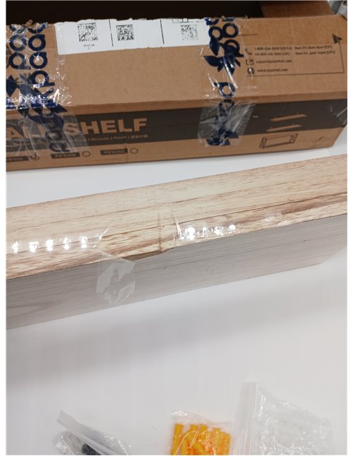 Pipishell Estantes flotantes con Cesta de Alambre de estroraje, estantes de baño de Madera de Paulownia para organización del ho