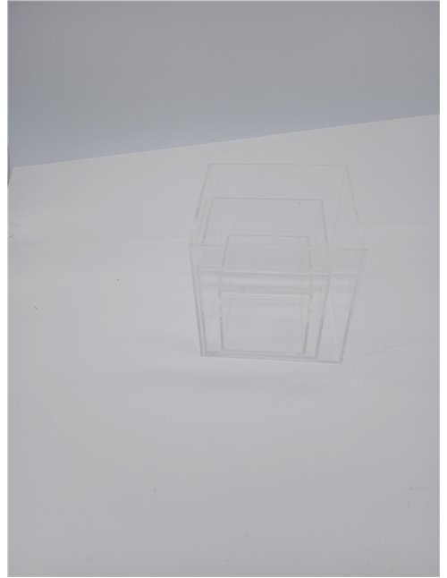 BELLE VOUS Cajas de Metacrilato Transparente (Pack de 3) Cubos 3 Tamaños Distintos - Vitrina Expositora para Colecciones – Organ