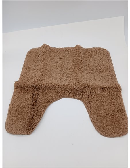 MIULEE 1 Pieza Alfombra de Forma de U Pelusa Rizada Suave Antipolvo Antideslizante Absorbente Alfombra Lavable para Baño 45 x 45